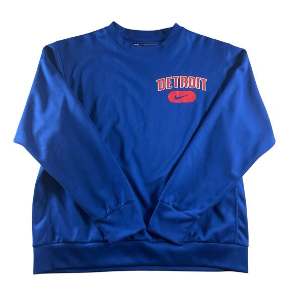 Nike Detroit Pistons Team Issued Blue Shooting Shirt Men’s LT Engineered Dri Fit - Picture 2 of 10